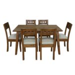 Comedor Pino Radiata: Mesa Vintage 150x90 cm. + 6 Sillas Turquia 3c