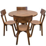 Comedor Pino Radiata: Mesa Jas 110 diam.+ 4 Sillas Vintage