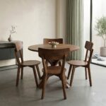 Comedor Pino Radiata: Mesa Jas 110 diam.+ 4 Sillas Vintage - Image 2