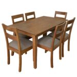 Comedor Tornillo: Mesa Vintage 150x90 cm. + 6 Sillas Paola