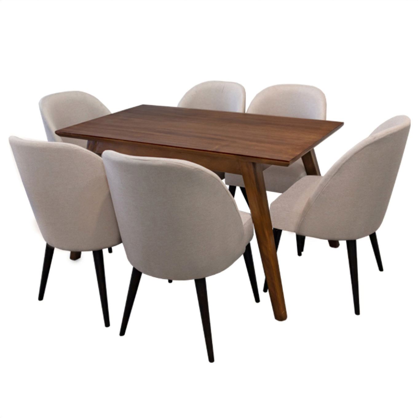 COMT-004-1 Comedor Tornillo: Mesa Vintage 160x90 cm. + 6 Sillas Grecia - Image 1